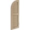 Ekena Millwork Hand Hewn 2 Equal Louver w/Quarter Round Arch Top Faux Wood Shutters, 18W x 76H 58 Low Side, PR SHULVQ18X76HHPR - alternate 4
